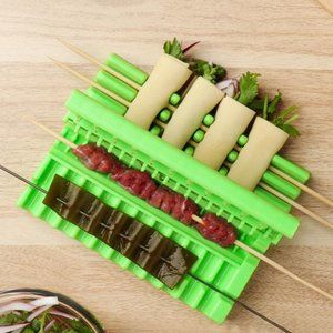 Professional Grade Skewers Kebab Maker Barbecue Stringer Box Machine Beef Pork M